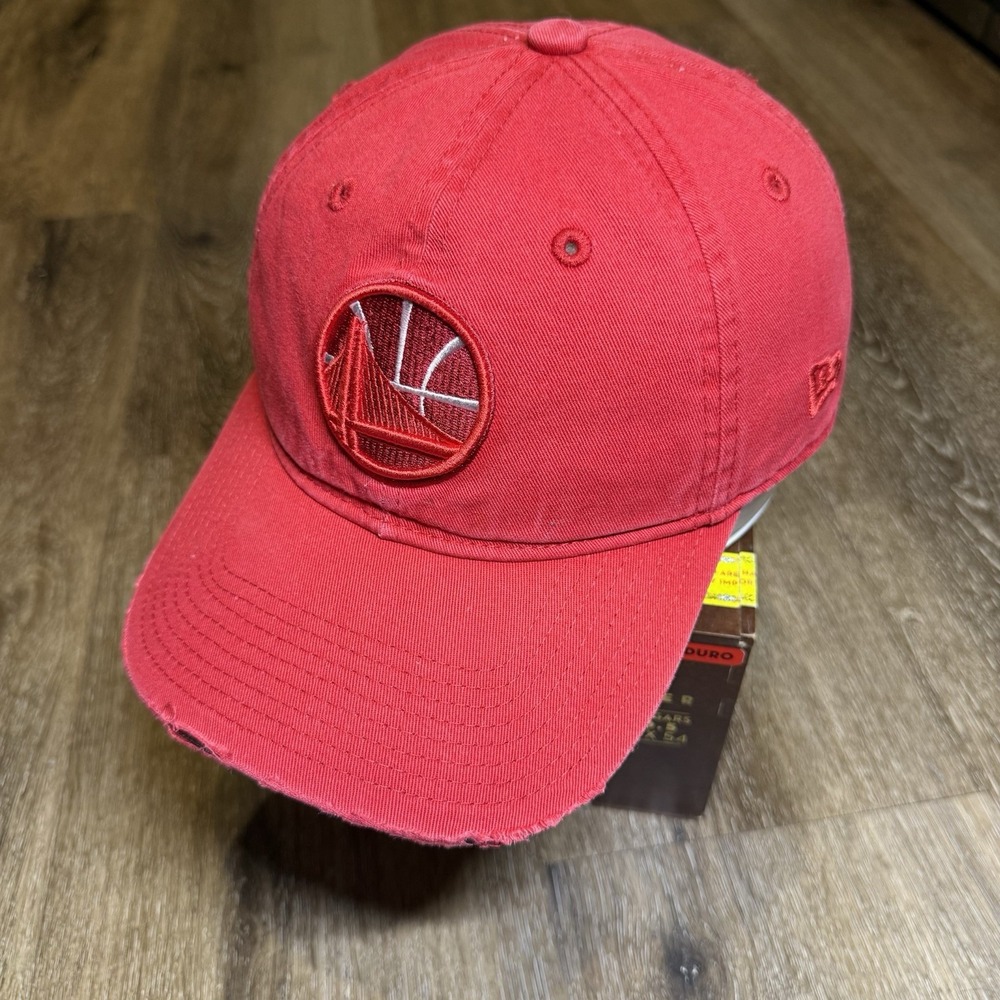 New Era Golden State Warriors Hat All Red Distressed 9Twenty Scarlet Asia Spring